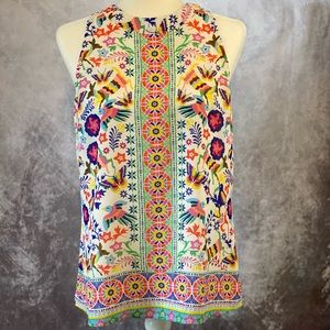 SunnyGirl multi colored patterned dressy tank